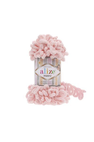 Alize Powder Pink Puffy Knitted Hand Knitting Yarn