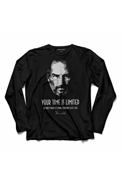 Kendim Seçtim Steve Jobs Vaše vreme je ograničeno Apple majica dugih rukava