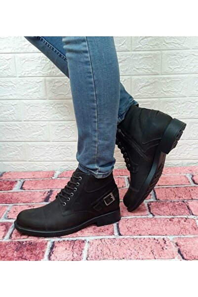 Voyager 4327 Bağcıklı Fermuarlı Aksesuarlı Hakiki Deri Erkek Bot