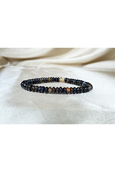 ILGIN DOĞAL TAŞ TAKI Agate Stone Bracelet / Black Agate Natural Stone Bracelet