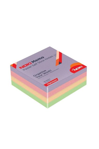 Noki Pastel Colored 75x75 Memo - Adhesive, 400 Sheets Harmony Note