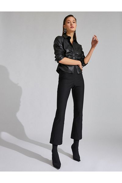 Koton High Waist Flared Trousers