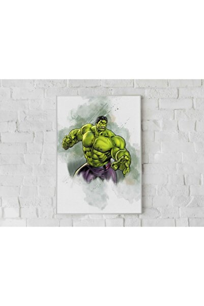 Hulk Poster Sulu Boya Özel Çizim