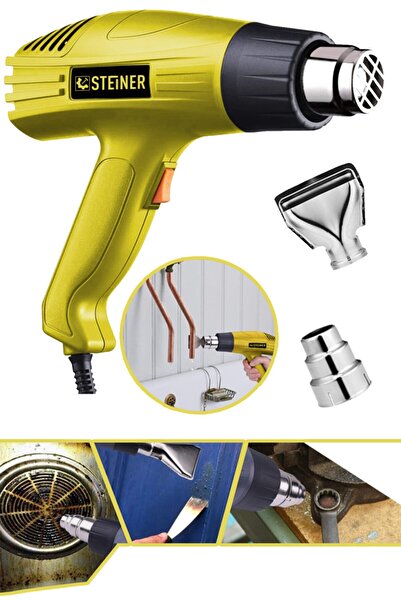 STEİNER Germany Technology 3000 Watt 2 Kademeli Çelik Rezistans Profesyonel Sıcak Hava Isı Tabancası