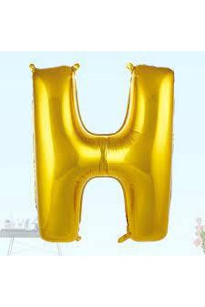 ikm balon 16'inch 36 cm Foil Balloon Gold Color H Letter