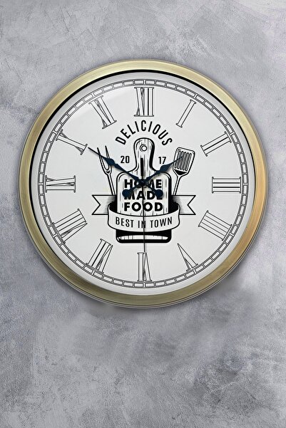 Dream Gift ساعة حائط مطبخ معدنية عتيقة مقاس 40 سم
