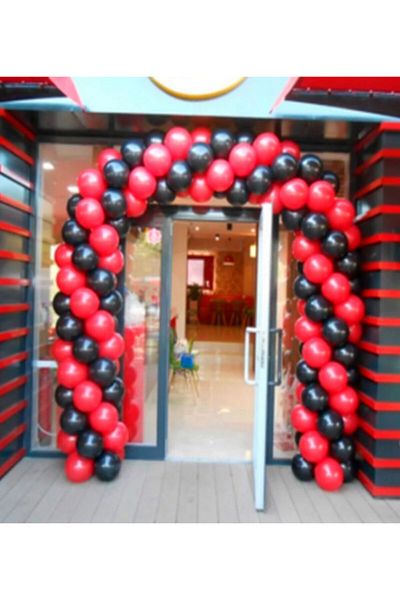 Party City Special Day Concept Metallic Red Metallic Black And 5m Balloon Chain
