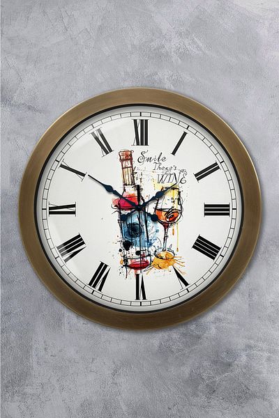 Kasva Concept 36 cm Tumbled Metal Bar Wall Clock