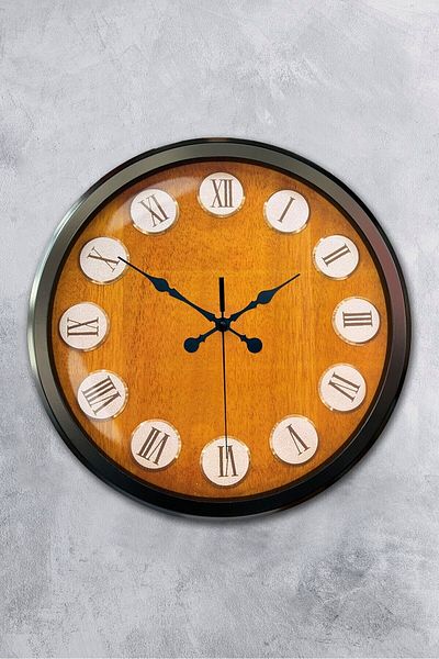 Kasva Concept Gift Decorative 52 cm Black Metal Decorative Wall Clock