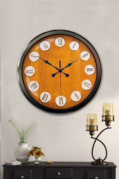 Kasva Concept Gift Decorative 52 cm Black Metal Decorative Wall Clock