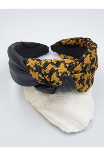 Melkady Aksesuar 385 - موديل تريند موديل معقود تاج جلدي بوجهين