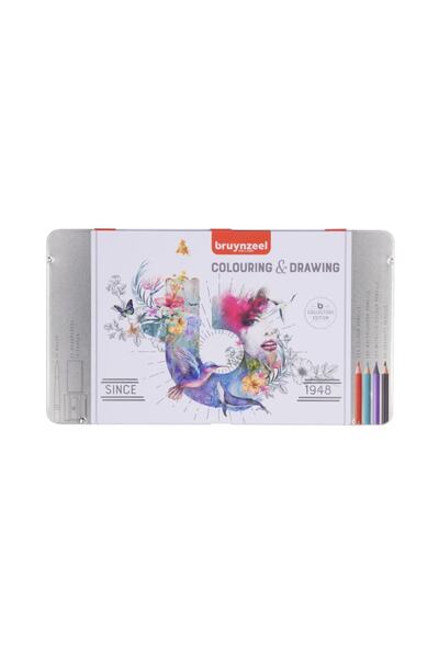 Bruynzeel Dry/water Colored Pencil Set: 70 Colors
