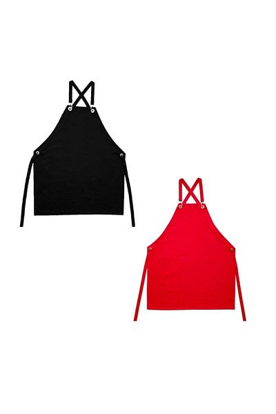 enmalife Masterchef Apron - Red Black Combination