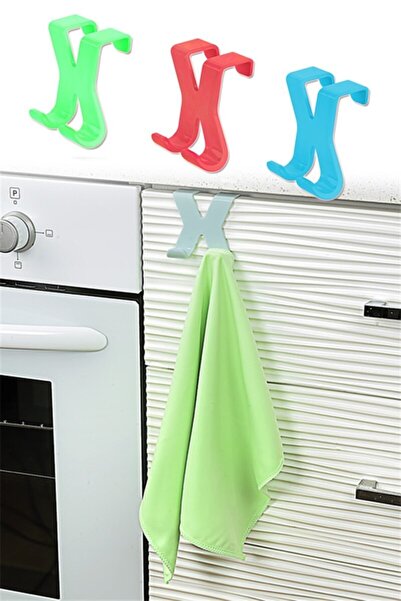 Kenpool Hang It Banyo Mutfak Dolap Kapağı Çekmece Üstü Havlu Askısı Asorti