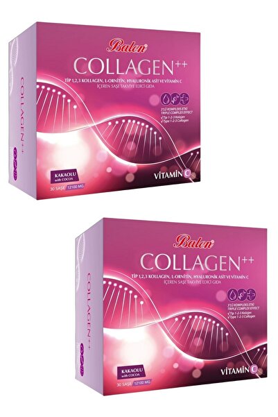 Balen Collagen Tip 1,2,3 L-ornitin Hyaluronik Asit C Vitamini 30 Şase 12100mg X 2 Adet