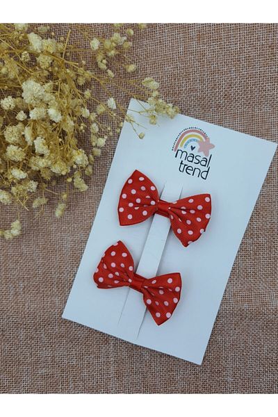 masal trend Red Bow 2 Pack Baby Clip Buckle