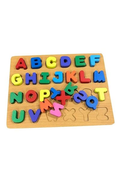 Wooden Toys حروف إنجليزية خشبية ثلاثية الأبعاد