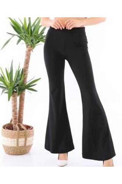 BAYKAL EM1 Mdz Collection Spanish Leg Diving Fabric Black Trousers