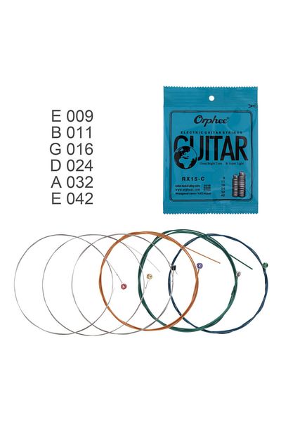 Orphee Rx15-c Colorful 09-42 Electric Guitar String Set