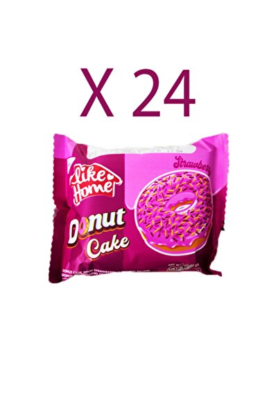 AMERICAN FOOD Like Home Donut Çilekli 50gr X24 Adet