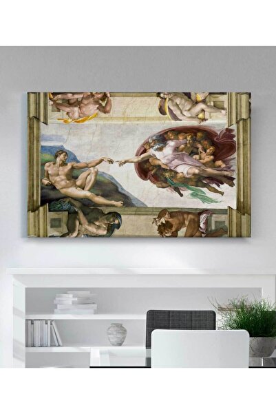 StellaStore Michelangelo Buonarroti Adem'in Yaratılışı Kanvas Tablo