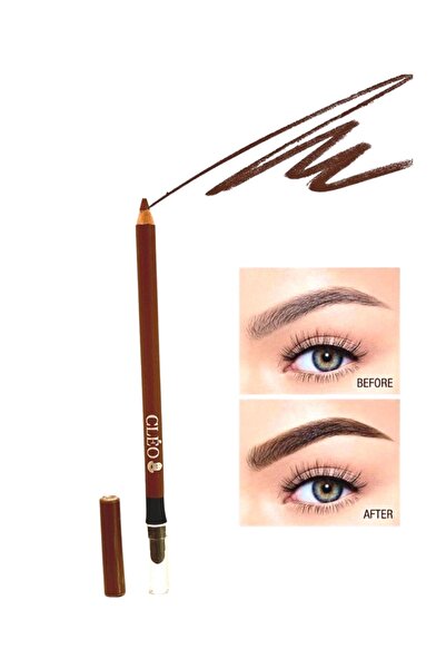 Cleo Cosmetics Doğal Görünüm Sağlayan Waterproof Pudralı Kaş Farı (KAHVERENGİ)