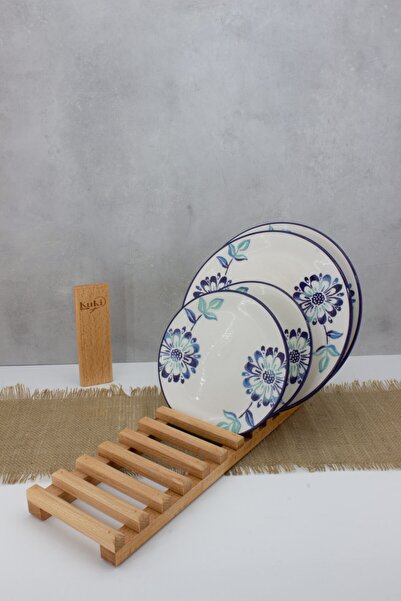 KukiWood Ahşap 12'li Tabaklık & Ahşap Mutfak Düzenleyicisi - Cheri2