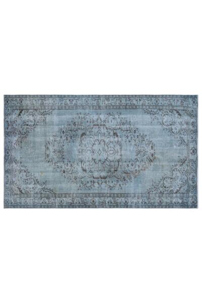 Apex El Dokuması Vintage Yün-pamuk Mavi Halı 27570 147 X 251 Cm