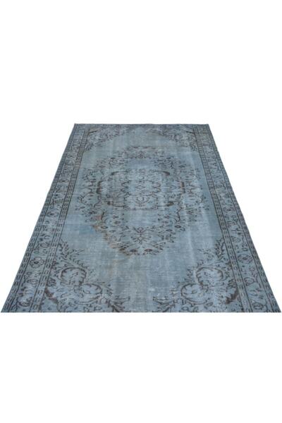Apex El Dokuması Vintage Yün-pamuk Mavi Halı 27570 147 X 251 Cm