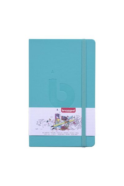 Bruynzeel Painting Drawing Notebook 13 X 21 Cm - 140 Gr64 YprGreen Hard Cover