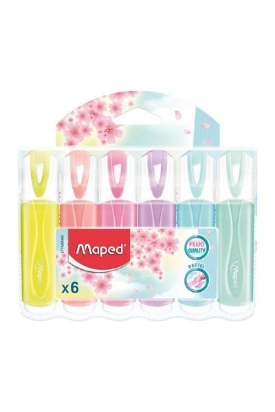 Maped Pastel Colored Highlighter - Set of 6