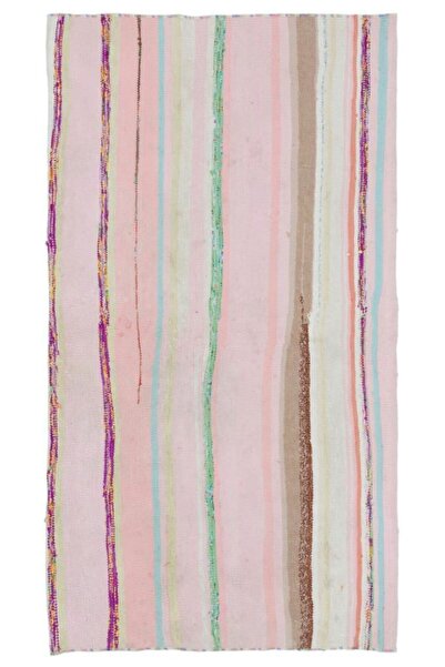 Apex El Dokuması Vintage Yün-pamuk Çizgili Çaput Halı 31817 161 X 089 Cm