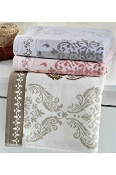 Özdilek Set of 6 Emily Velvet Jacquard Hand Towels