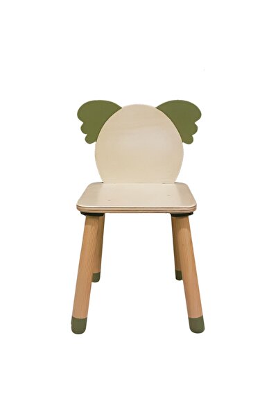 Woodnjoy Wood & Joy Doğal Ahşap Renkli Çocuk Sandalye Koala