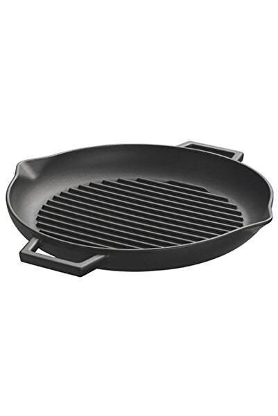 Lava Döküm Yuvarlak Izgara Tava Konik 30cm