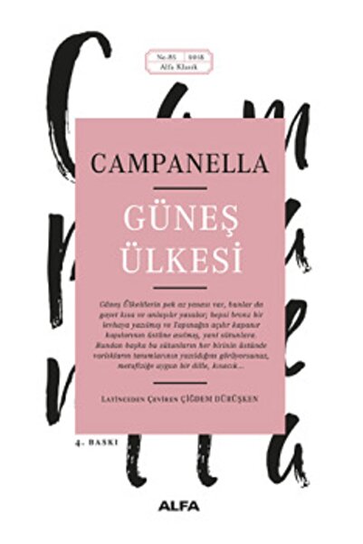 Alfa Yayınları Güneş Ülkesi /tommaso Campanella /