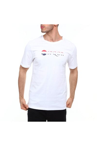 raru S.p.q.o.r Ανδρικό μπλουζάκι από 100% βαμβάκι Arve White