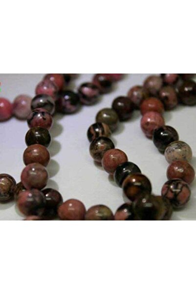 Yasamtohumu Brățară pentru băiat, piatră de rodonit, jumătate de șir, 8 mm (l...