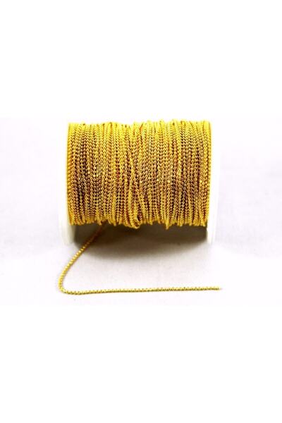 yfhobi 1 Metre - 1.2 Mm Traşlı Top Zincir, Kolye Zinciri, Takı Zinciri, Sarı ...