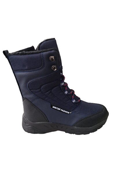 KunduraHane Fermuarlı Bağcıklı Unısex Kar Botu