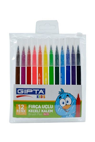 Gıpta ' Brush Tip Felted Paint Pen - Pp Box - 12 Colors