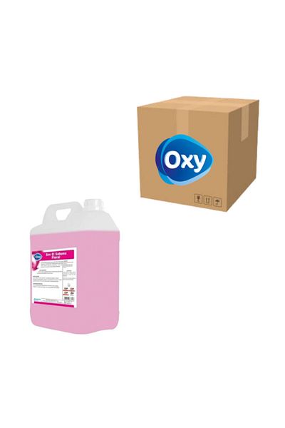 Oxy Floral Pink Liquid Hand Soap - 5 kg (1 Box of 4 Pieces)