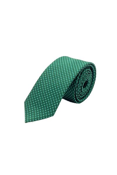 Brianze Green Patterned Tie Handkerchief Set