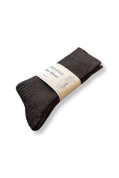 Endemique Studio Men's Socks - the Wool Plain Brown