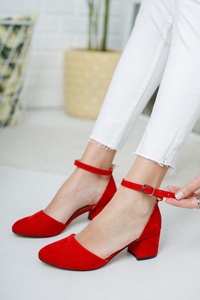 Tolgado Women's Red Suede Heels New Classic