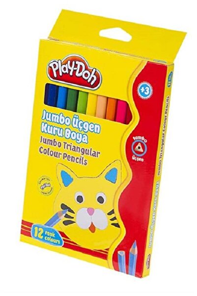 Play Doh Play-doh 12 Renk Jumbo Üçgen Kuruboya Ku008