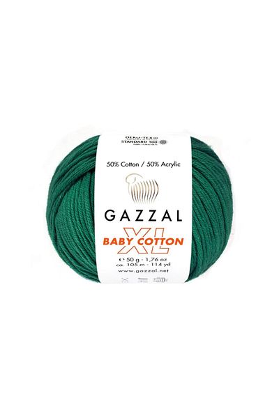 Gazzal Baby Cotton XL Amigurumi Σχοινί - Bitter Green 3467 - 50 Γρ. Σχοινί διάτρησης