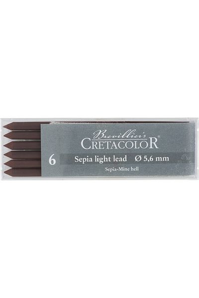 CretaColor Sepia Light Portmin End 5.6mm 6 pcs 26322