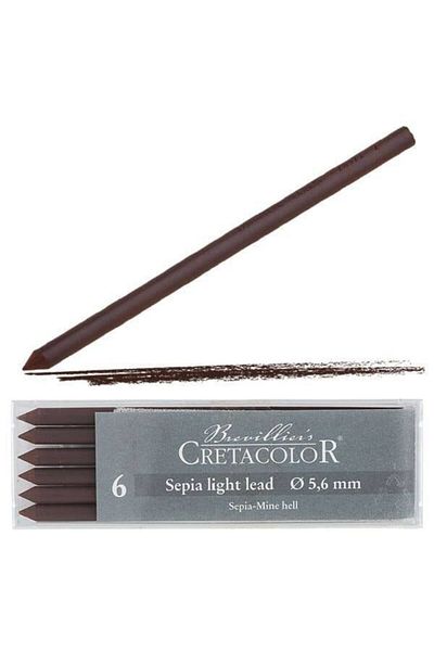CretaColor Sepia Light Portmin End 5.6mm 6 pcs 26322