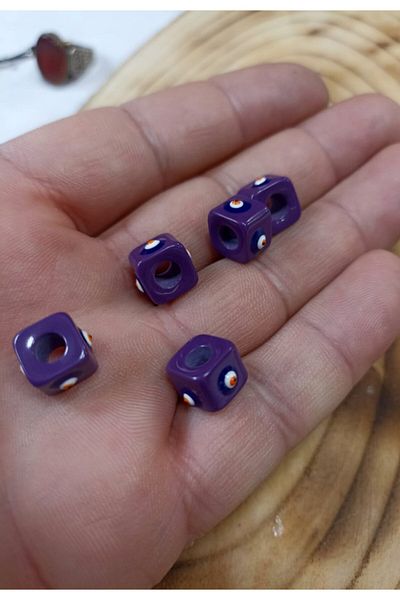 Nev Tasarım 5 Pieces Purple Color Evil Eye Avşar Pendant